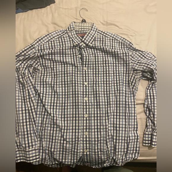 Vineyard vines navy check Murray button down shirt XL lightly worn. Too big. - Picture 1 of 1